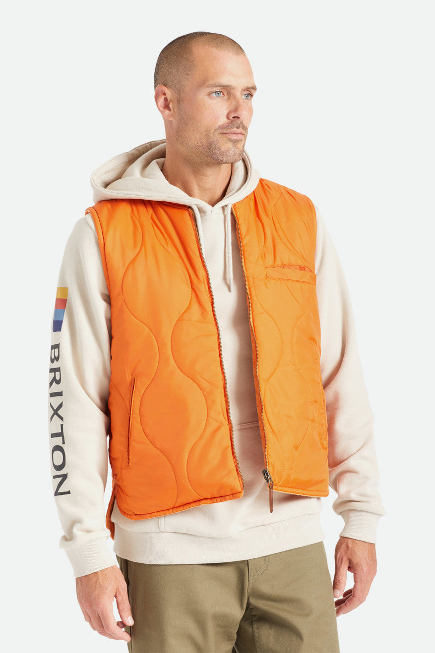 Brixton Abraham Reversible Vest Bundy Panske Oranžové | 312950BLM