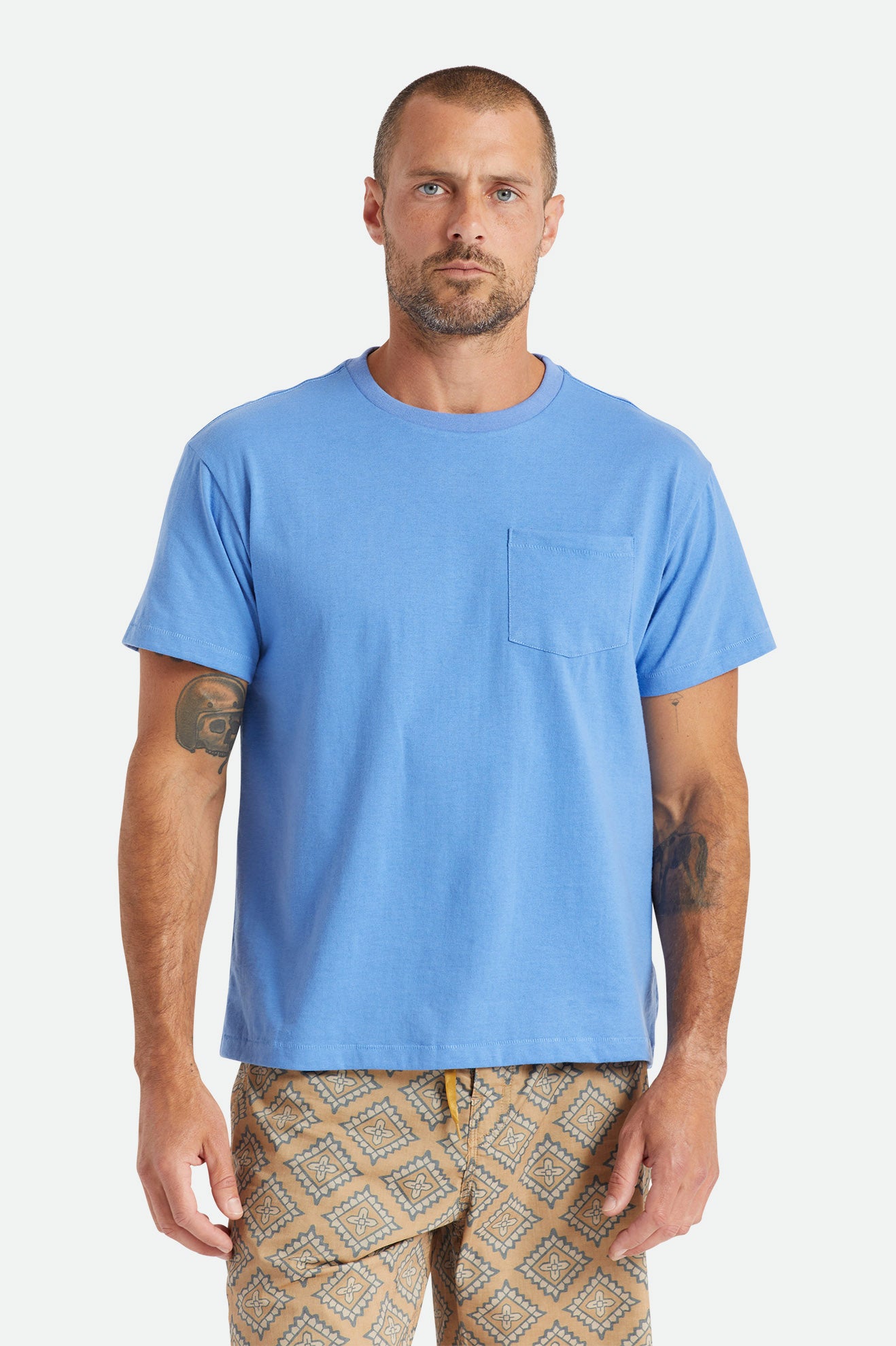 Brixton Basic S/S Pocket Topy Panske Modre | 193260HCE