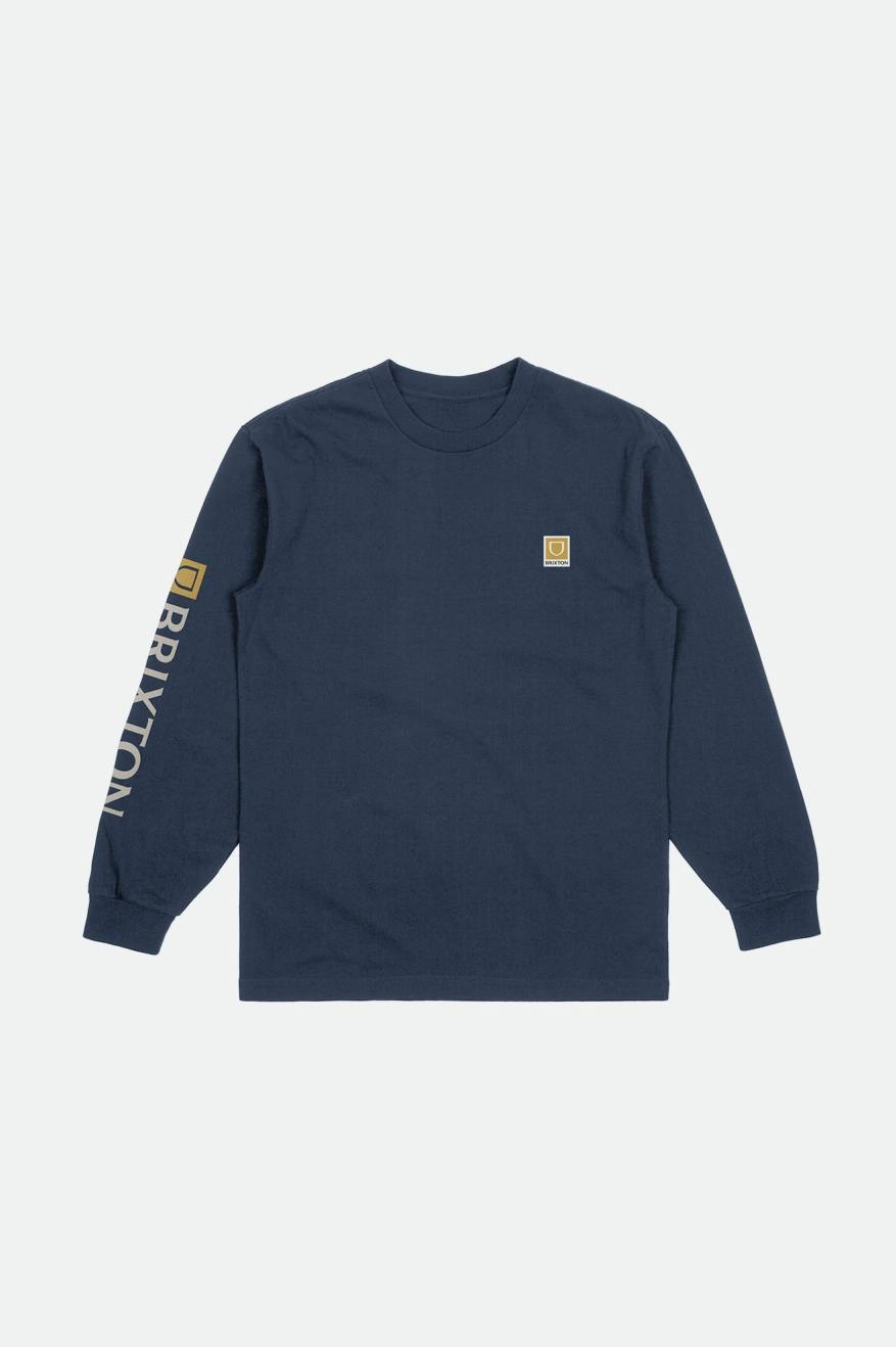 Brixton Beta II L/S Standard Topy Panske Modre | 367490WYX