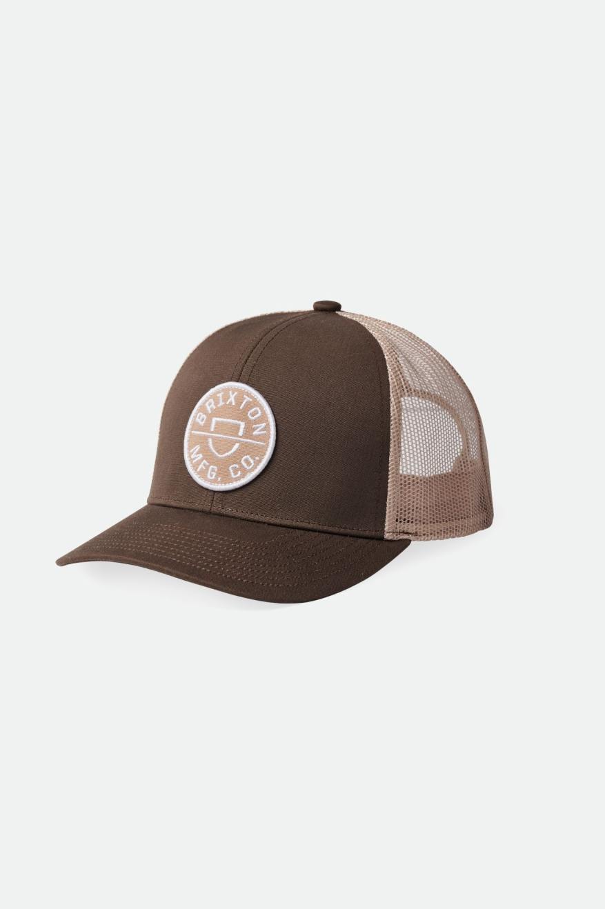 Brixton Crest NetPlus MP Mesh Cap Caps Panske Hnede | 302681PFJ