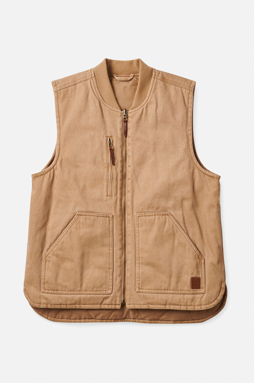 Brixton Abraham Reversible Vest Bundy Panske Béžové | 025914LWU