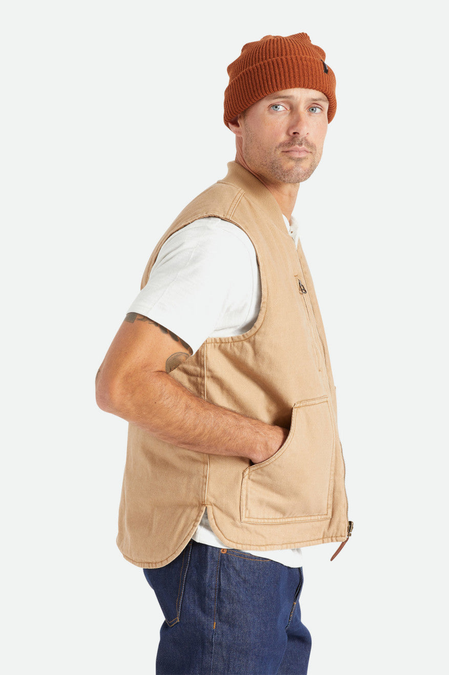 Brixton Abraham Reversible Vest Bundy Panske Béžové | 025914LWU