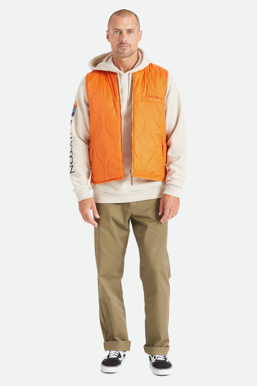 Brixton Abraham Reversible Vest Bundy Panske Oranžové | 312950BLM