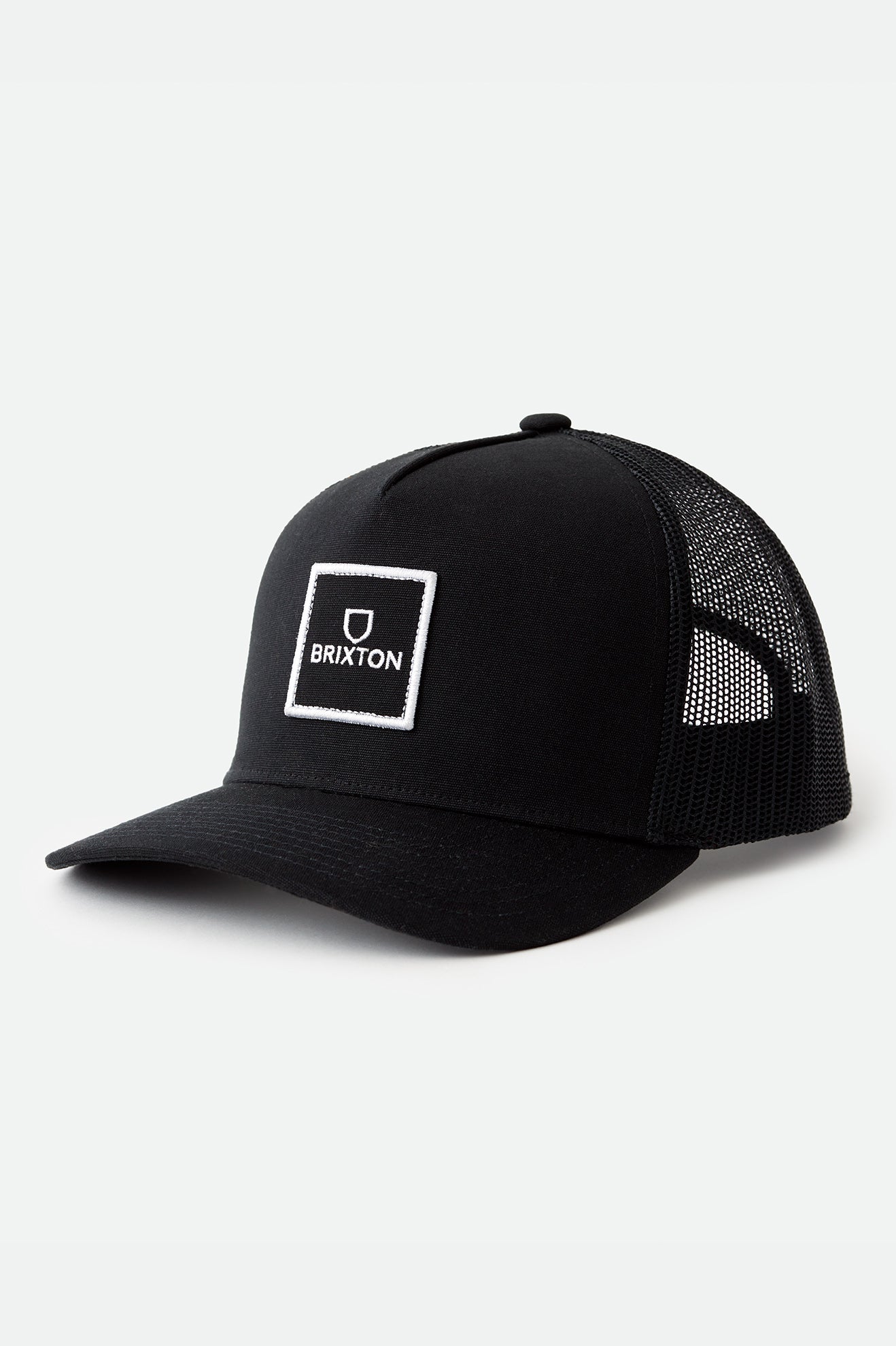 Brixton Alpha Block NetPlus MP Trucker Hat Caps Panske Čierne | 507213LVN