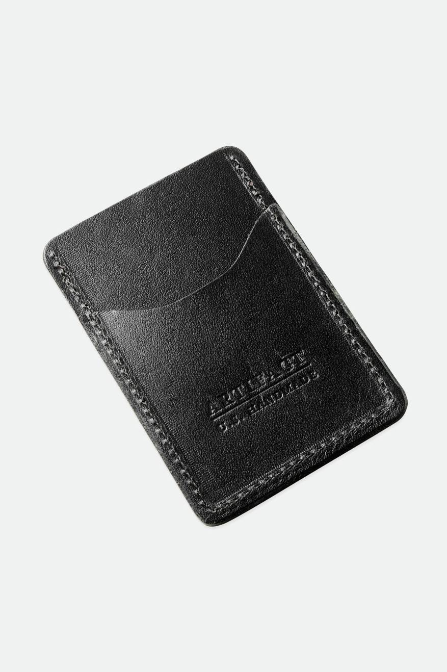 Brixton Artifact Kozene Card Holder Wallet Doplnky Čierne | 785410OTB