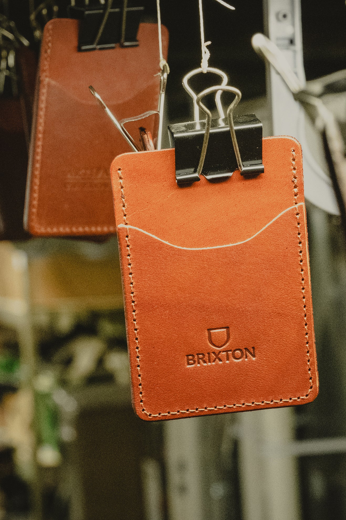 Brixton Artifact Kozene Card Holder Wallet Doplnky Čierne | 785410OTB