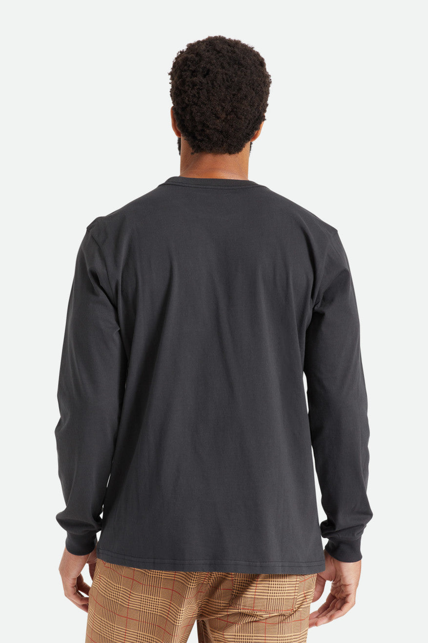 Brixton Basic L/S Pocket Topy Panske Čierne | 625871TPE