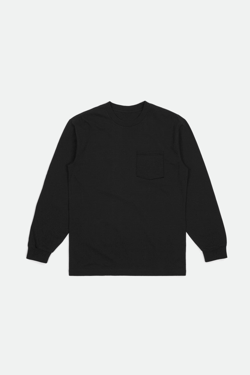 Brixton Basic L/S Pocket Topy Panske Čierne | 625871TPE