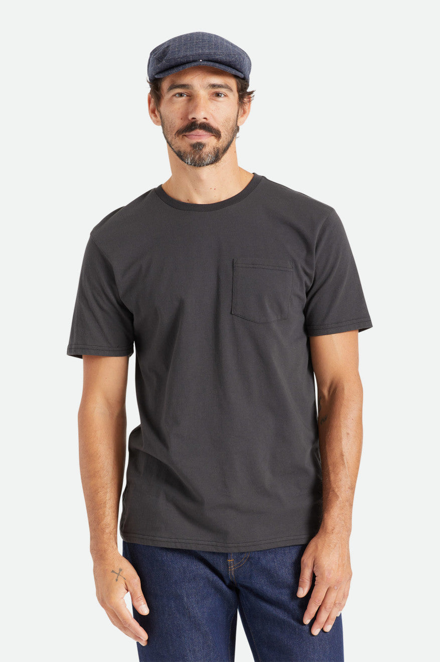 Brixton Basic S/S Pocket Topy Panske Čierne | 579814XYQ