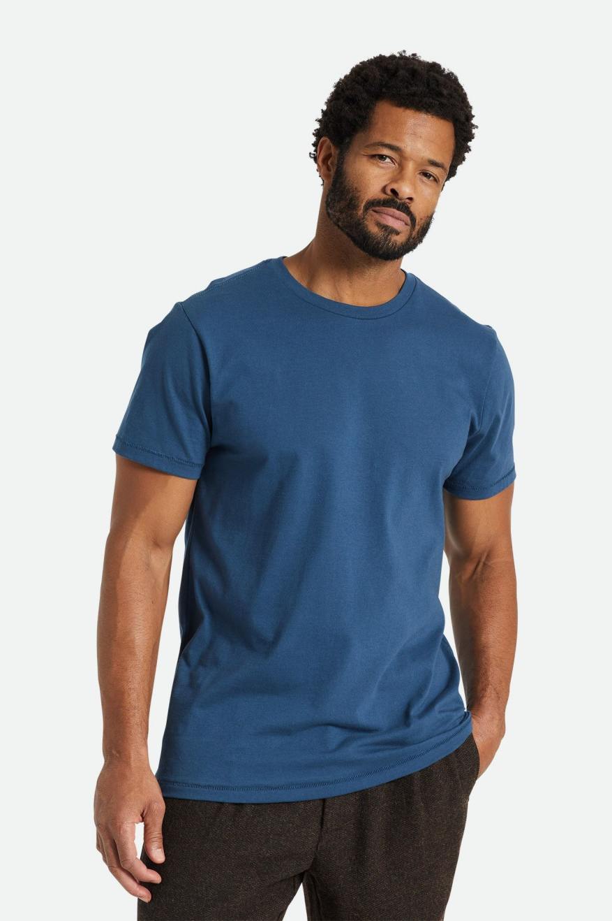 Brixton Basic S/S Tailored Topy Panske Tyrkysové | 135682GSW