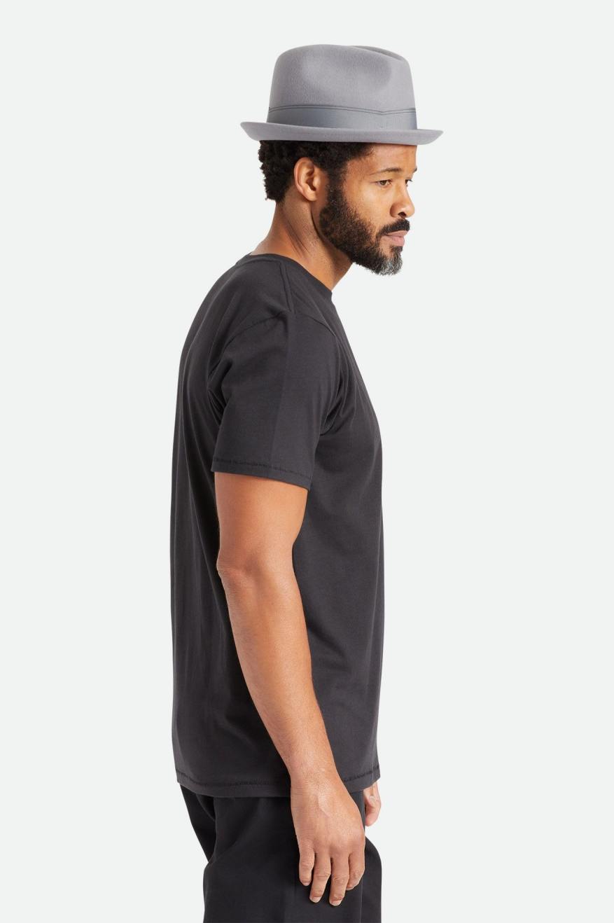 Brixton Basic S/S Tailored Topy Panske Čierne | 815769TSR