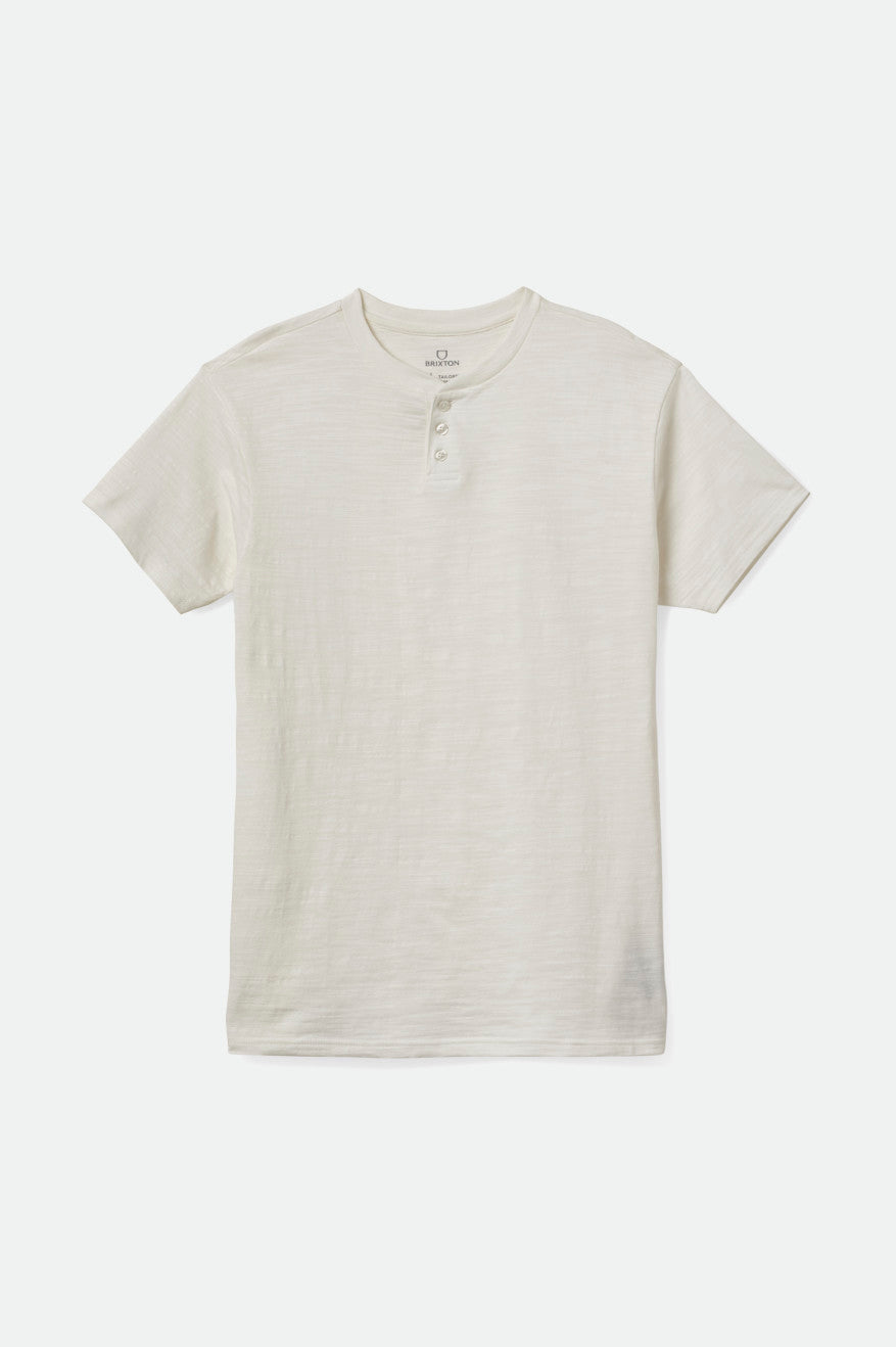 Brixton Basic Slub S/S Henley Pleteniny Panske Biele | 398514VHM