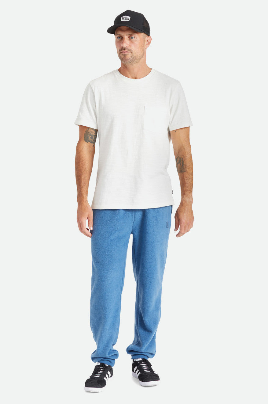 Brixton Basic Slub S/S Pocket Pleteniny Panske Biele | 364981UQD