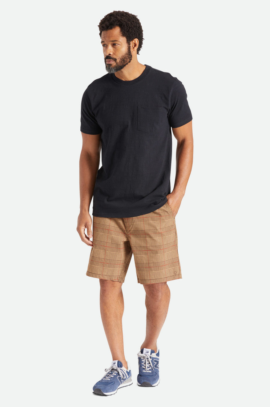 Brixton Basic Slub S/S Pocket Pleteniny Panske Čierne | 682705MER