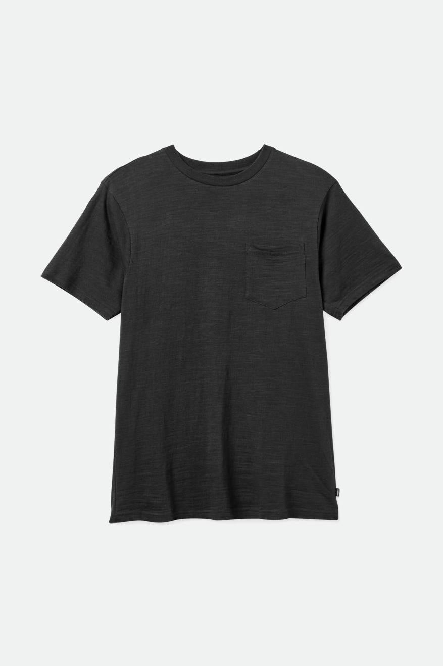 Brixton Basic Slub S/S Pocket Pleteniny Panske Čierne | 682705MER