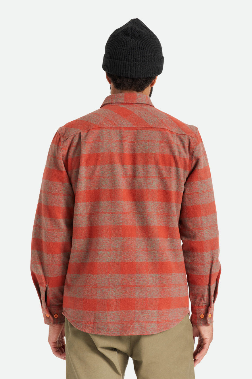 Brixton Bowery Heavy Weight L/S Flanelové Topy Panske Červené | 506913RYG