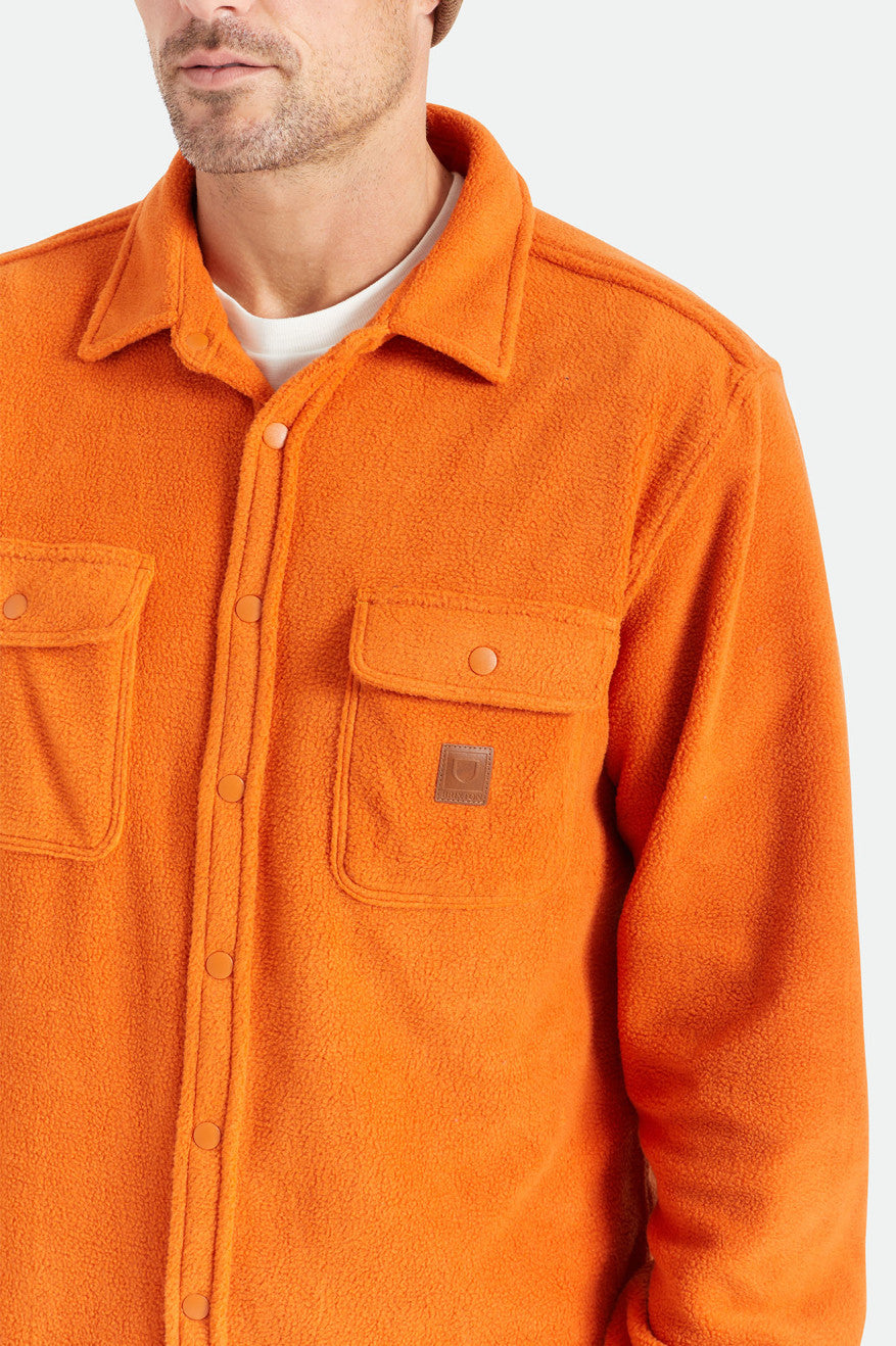 Brixton Bowery L/S Arctic Stretch Fleece Flanelové Topy Panske Oranžové | 423680MCI