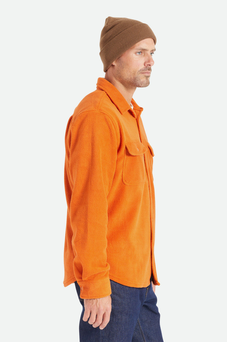 Brixton Bowery L/S Arctic Stretch Fleece Flanelové Topy Panske Oranžové | 423680MCI