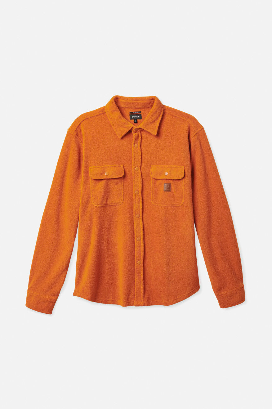 Brixton Bowery L/S Arctic Stretch Fleece Flanelové Topy Panske Oranžové | 423680MCI