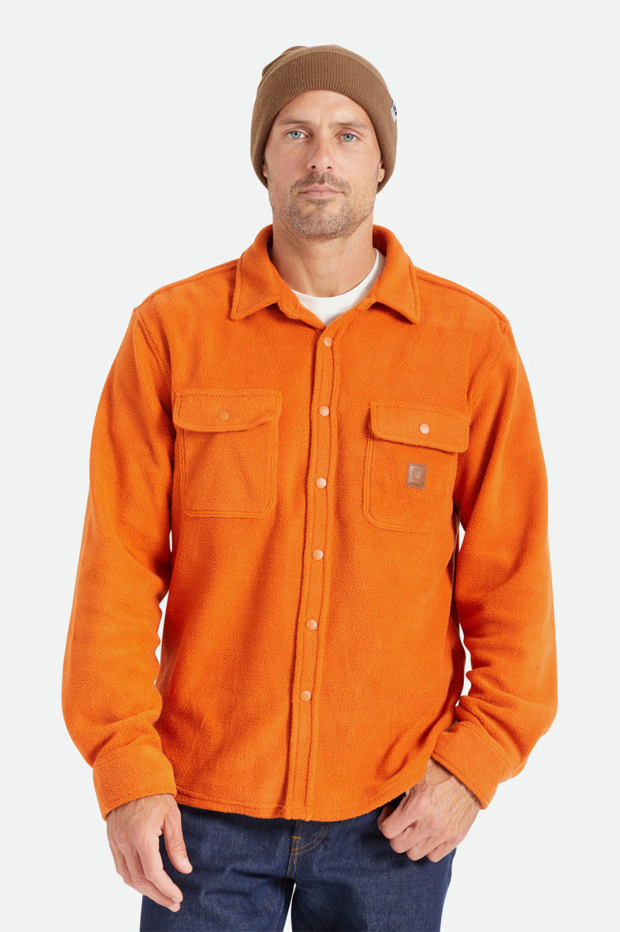 Brixton Bowery L/S Arctic Stretch Fleece Flanelové Topy Panske Oranžové | 423680MCI