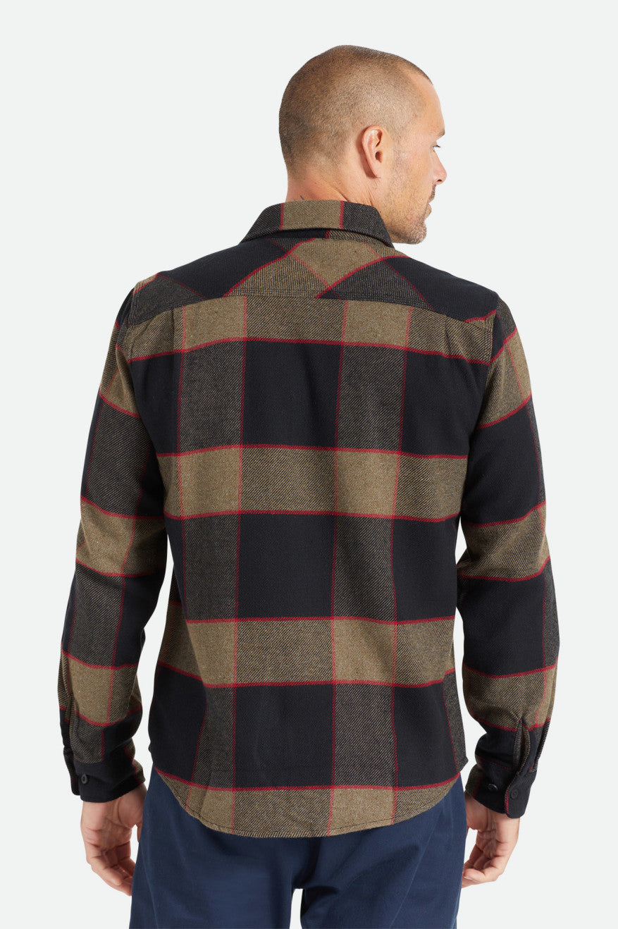 Brixton Bowery L/S Flanelové Topy Panske Siva | 478301PSD