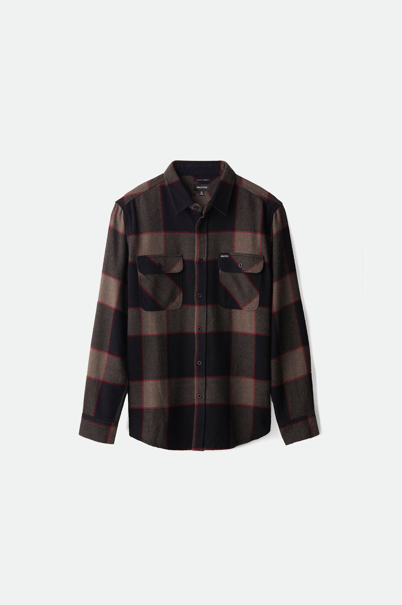 Brixton Bowery L/S Flanelové Topy Panske Siva | 478301PSD