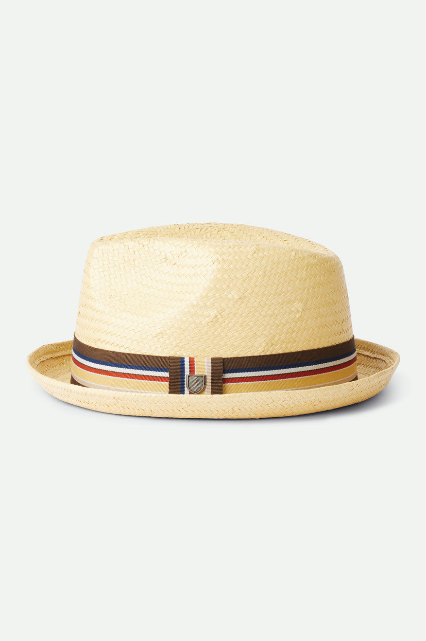 Brixton Castor Straw Fedoras Panske Hnede | 629138KNU