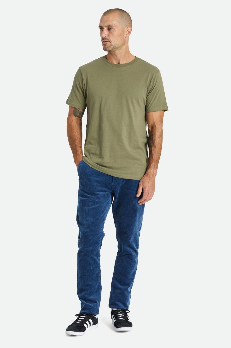 Brixton Choice Chino Regular Nohavice Panske Modre | 531298VRO