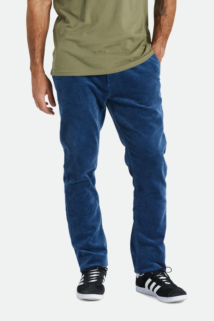 Brixton Choice Chino Regular Nohavice Panske Modre | 531298VRO