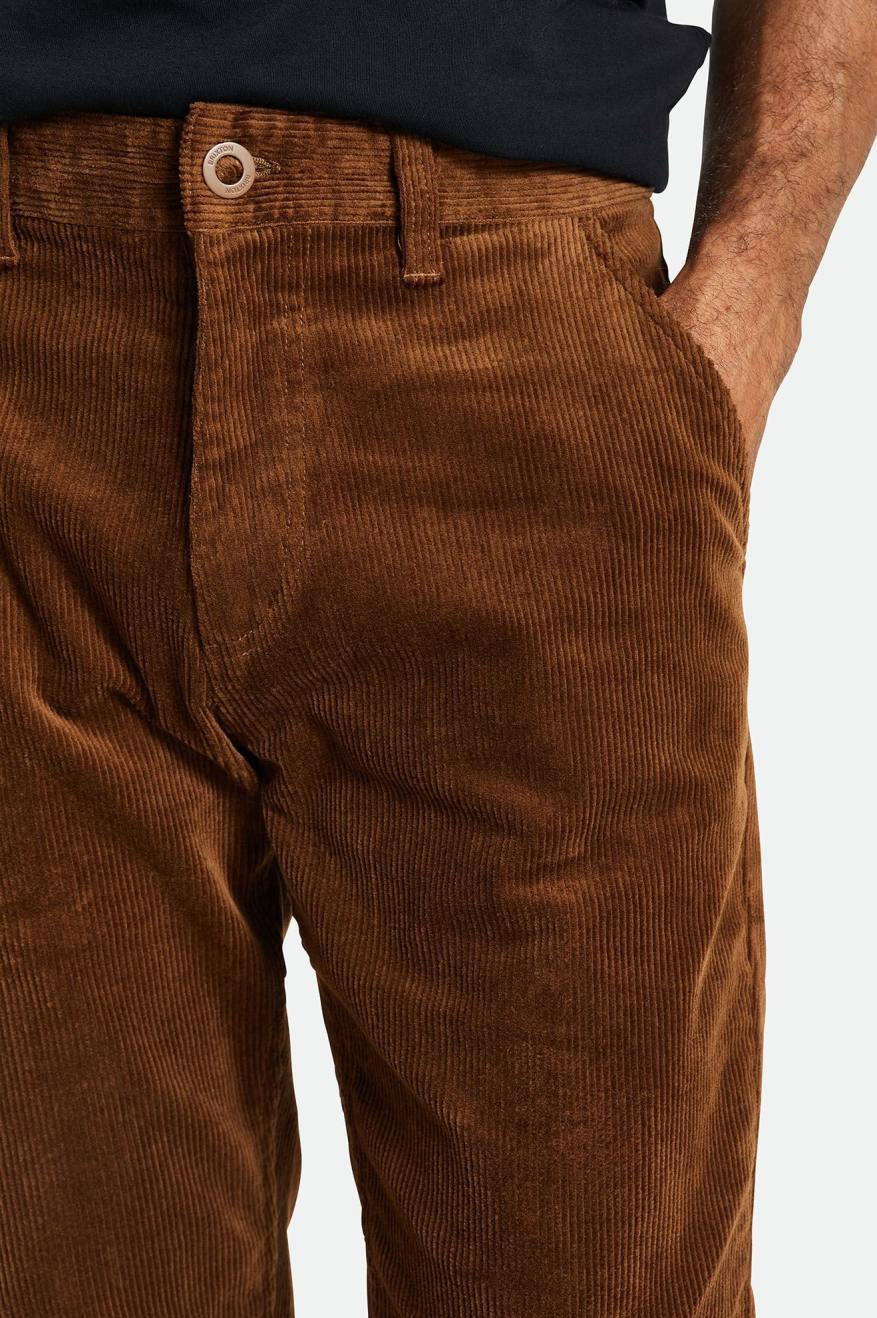 Brixton Choice Chino Regular Nohavice Panske Hnede | 918754JUG