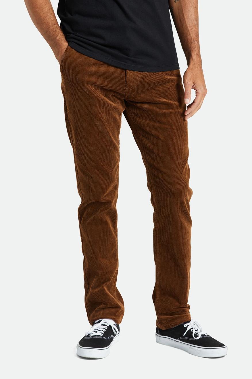 Brixton Choice Chino Regular Nohavice Panske Hnede | 918754JUG