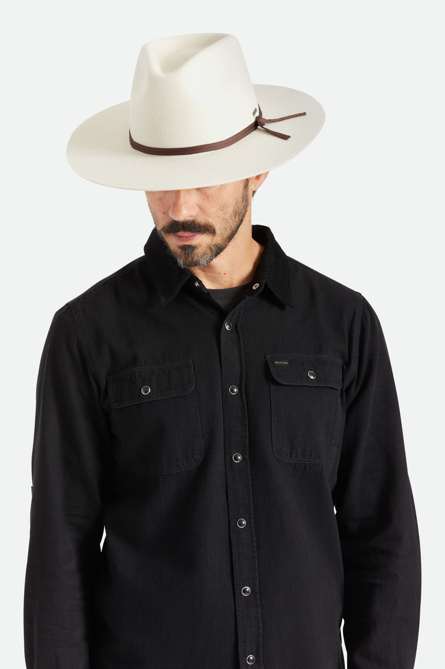 Brixton Cohen Cowboy Klobuky Damske Biele | 974208YRP