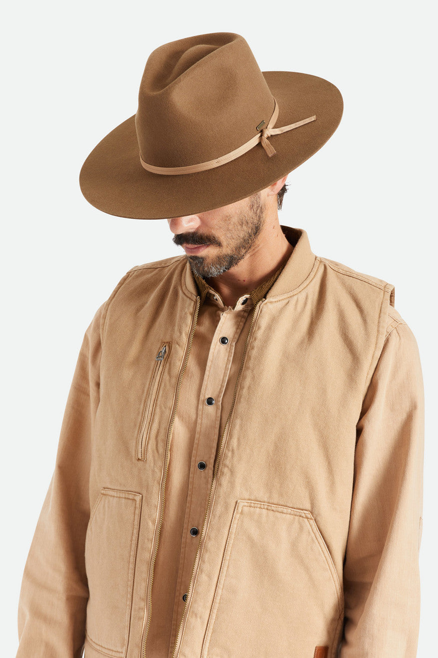 Brixton Cohen Cowboy Klobuky Damske Hnede | 435810MHX