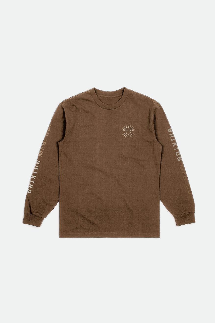 Brixton Crest L/S Standard Topy Panske Béžové | 950417ZER