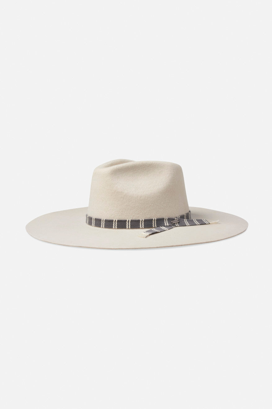 Brixton Leigh Felt Fedora Fedoras Damske Biele | 420368GVO