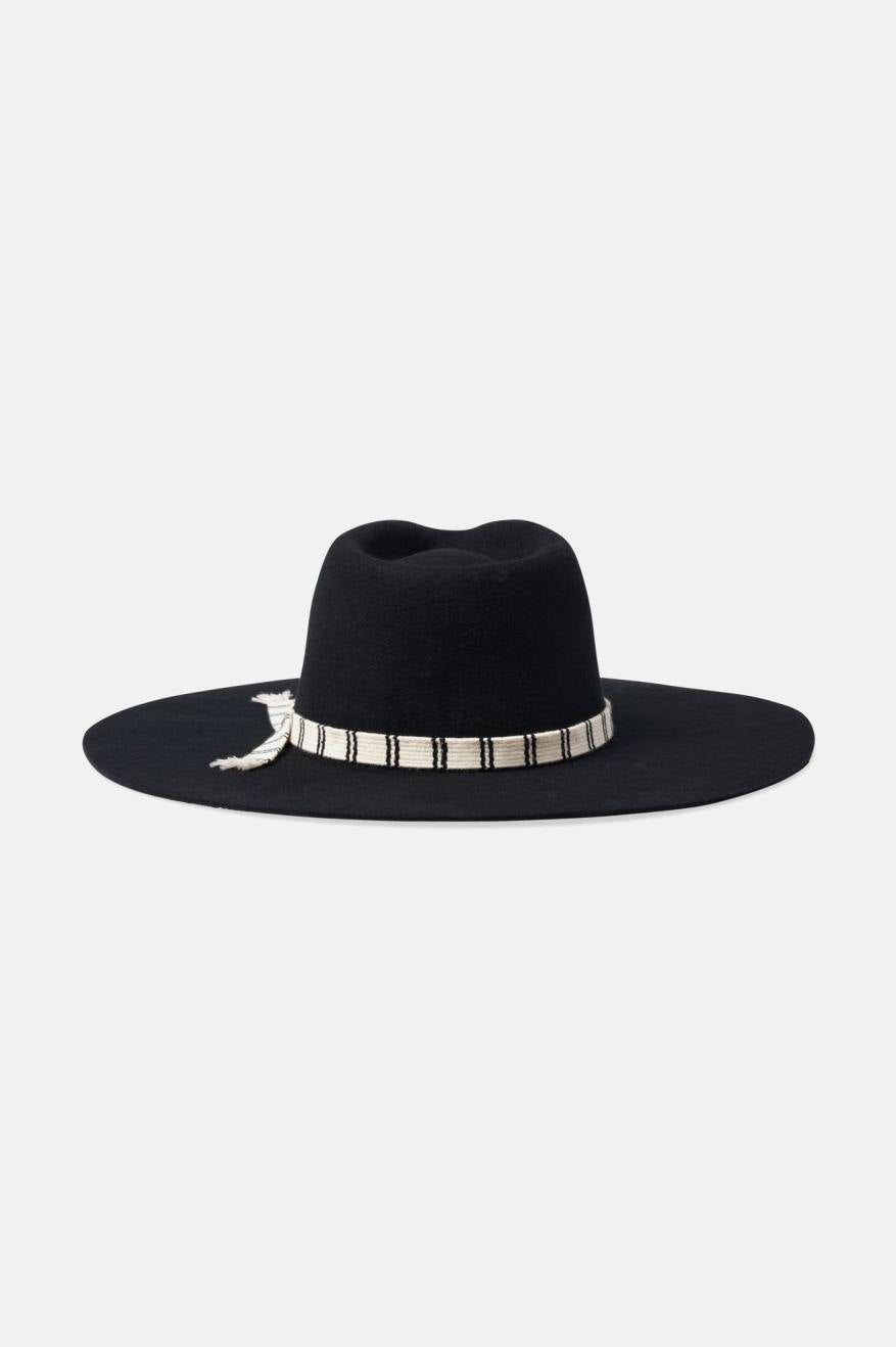 Brixton Leigh Felt Fedora Fedoras Damske Čierne | 621089TKA