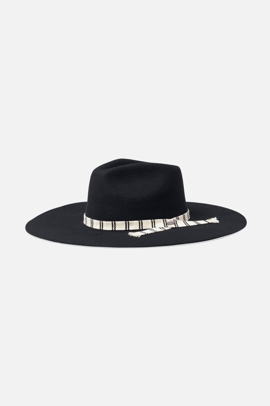 Brixton Leigh Felt Fedora Fedoras Damske Čierne | 621089TKA