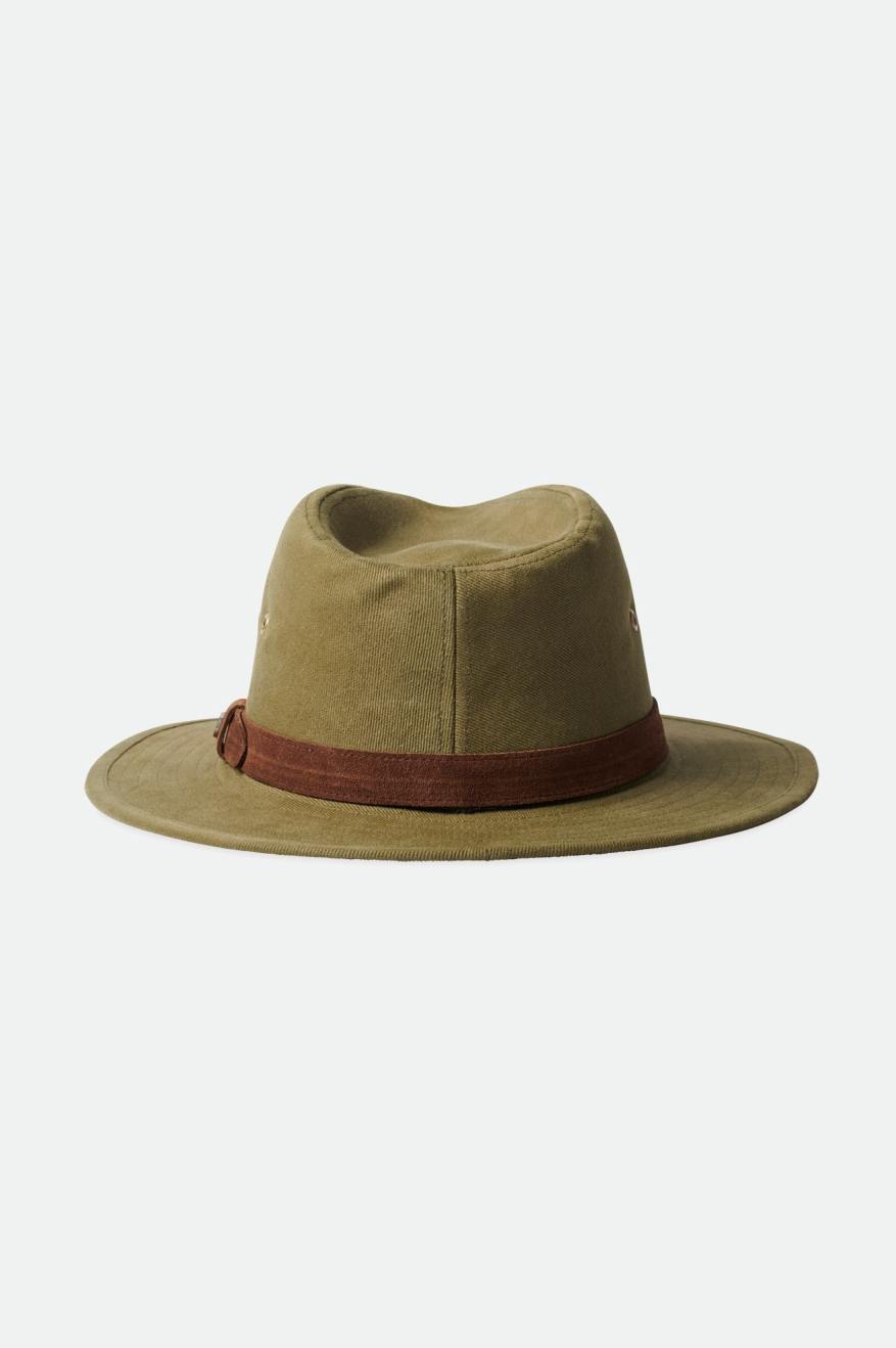 Brixton Messer Utility Adventure Fedora Fedoras Damske Olivovo Zelená | 943605ACH