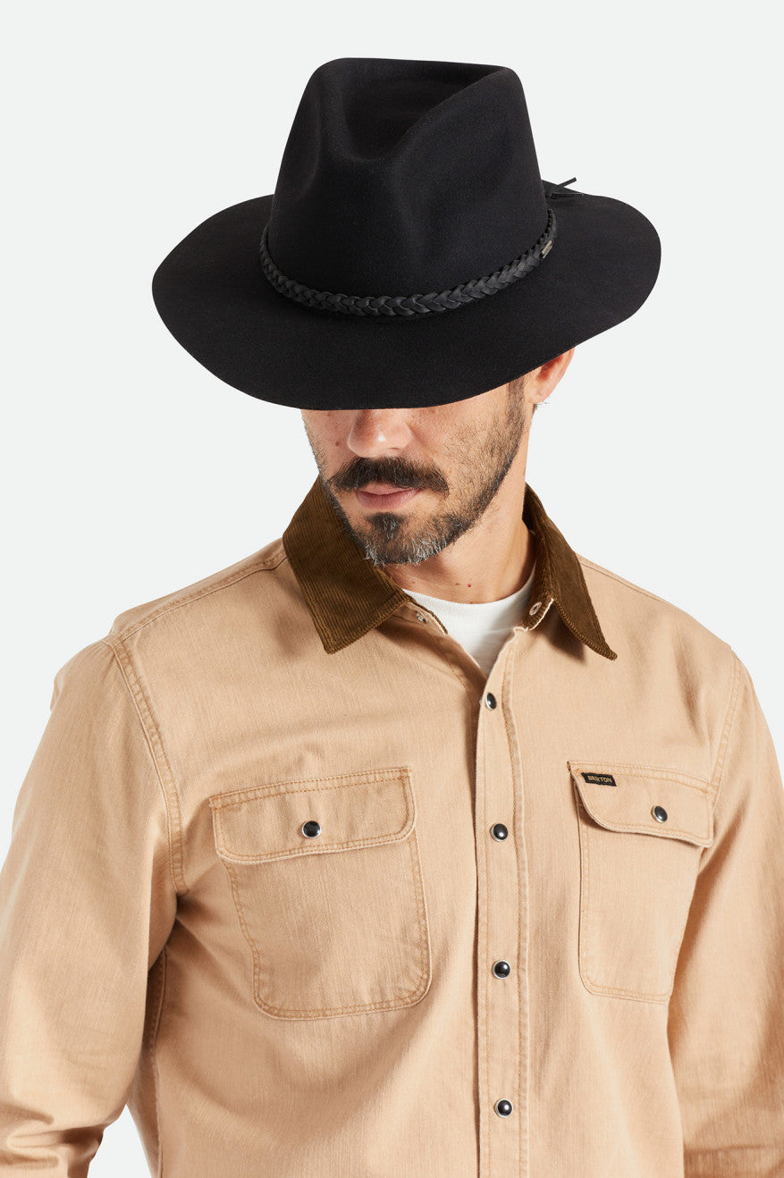 Brixton Messer Western Fedora Fedoras Damske Čierne | 539072MZL