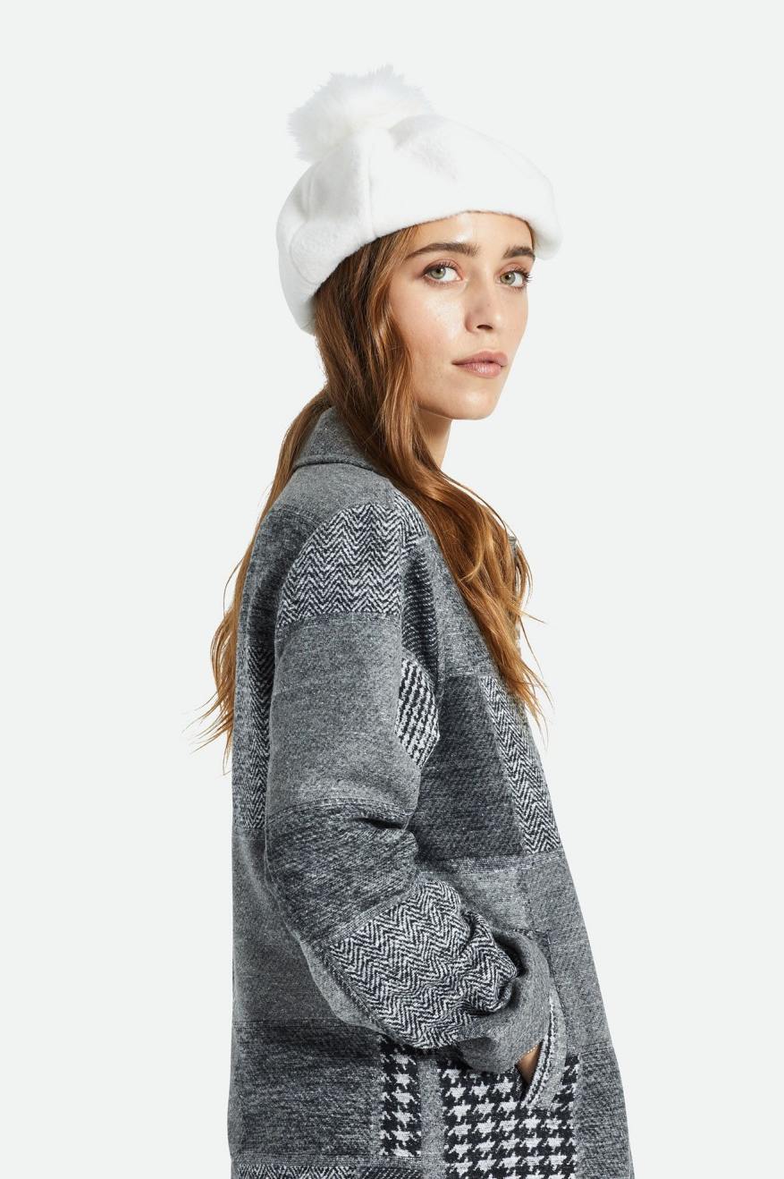 Brixton Natalie Oversized Pom Beret Klobuky Damske Biele | 503471LAU