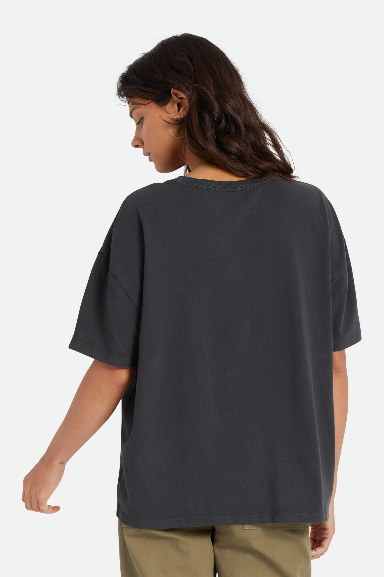 Brixton Oversized Boyfriend Tee Topy Damske Čierne | 481672LZI