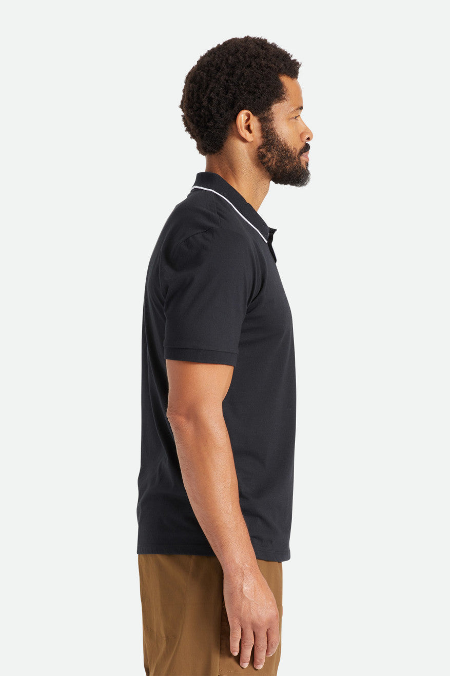 Brixton Proper S/S Polo Pleteniny Panske Čierne | 109327QVE