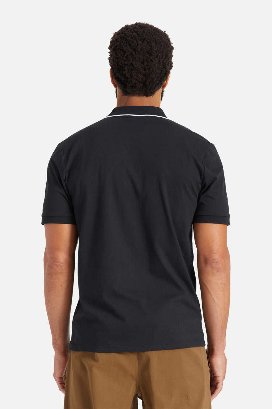 Brixton Proper S/S Polo Pleteniny Panske Čierne | 109327QVE