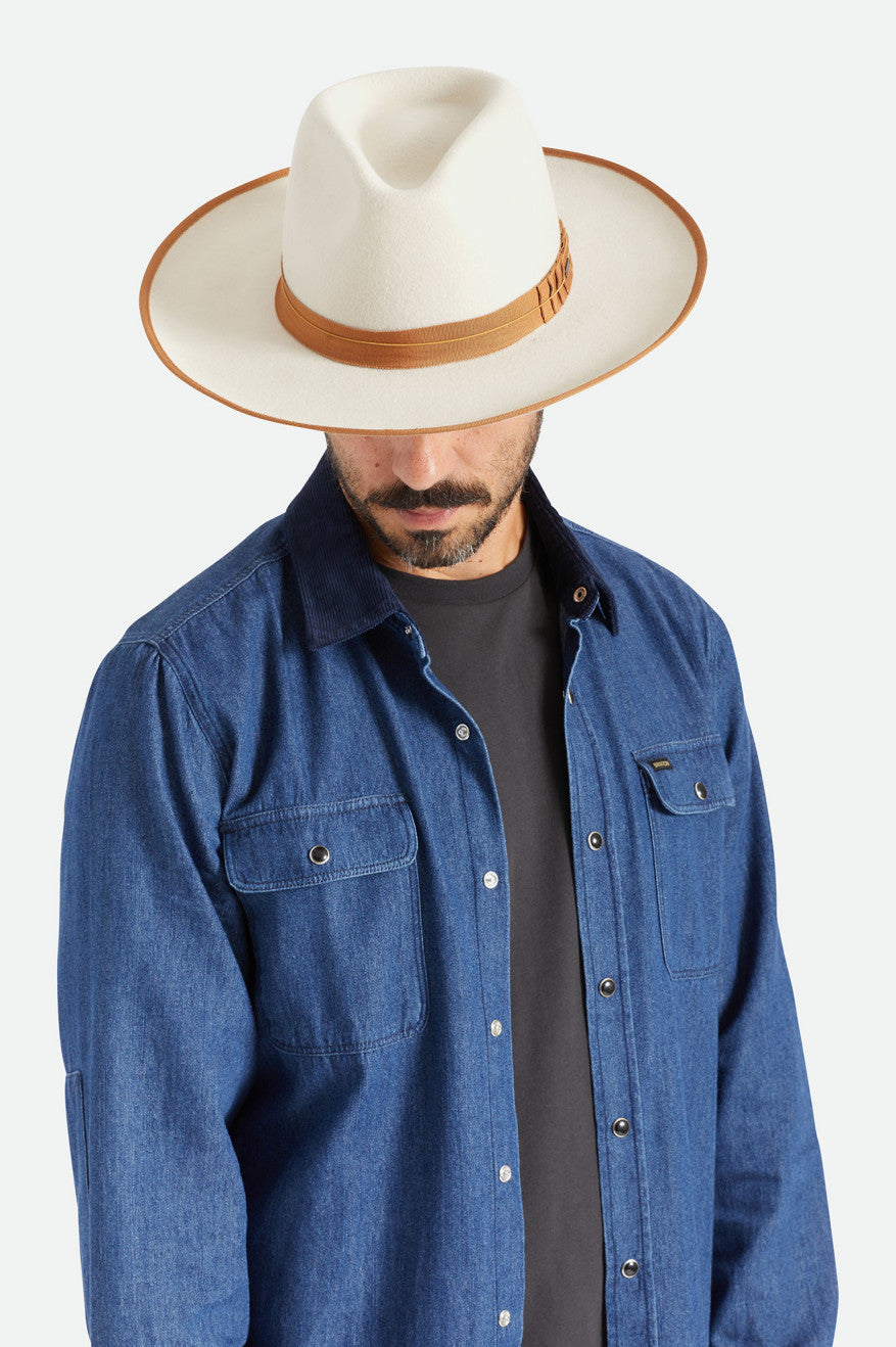 Brixton Reno Fedora Fedoras Damske Biele | 265780LAD