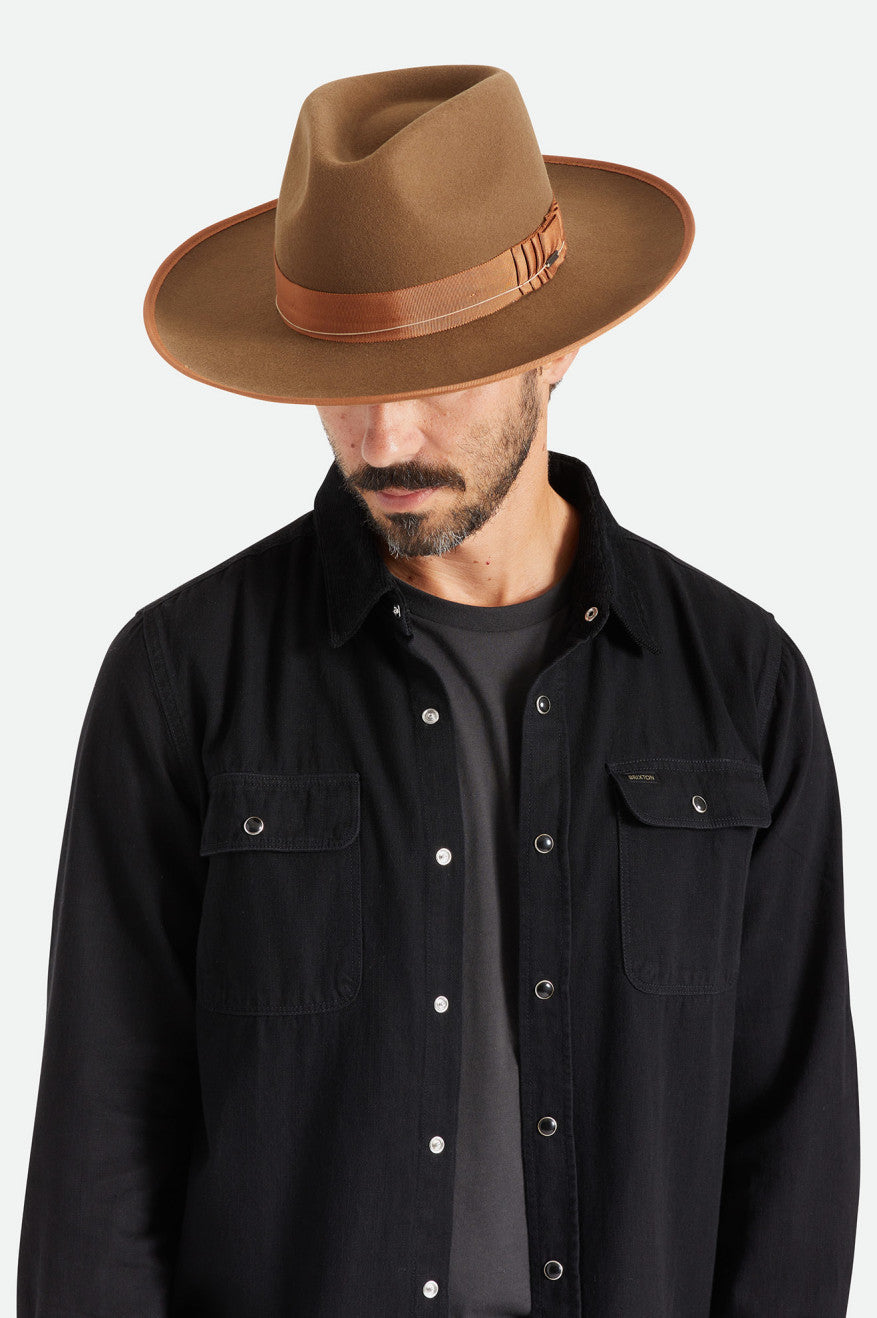 Brixton Reno Fedora Fedoras Damske Hnede | 637298WGU