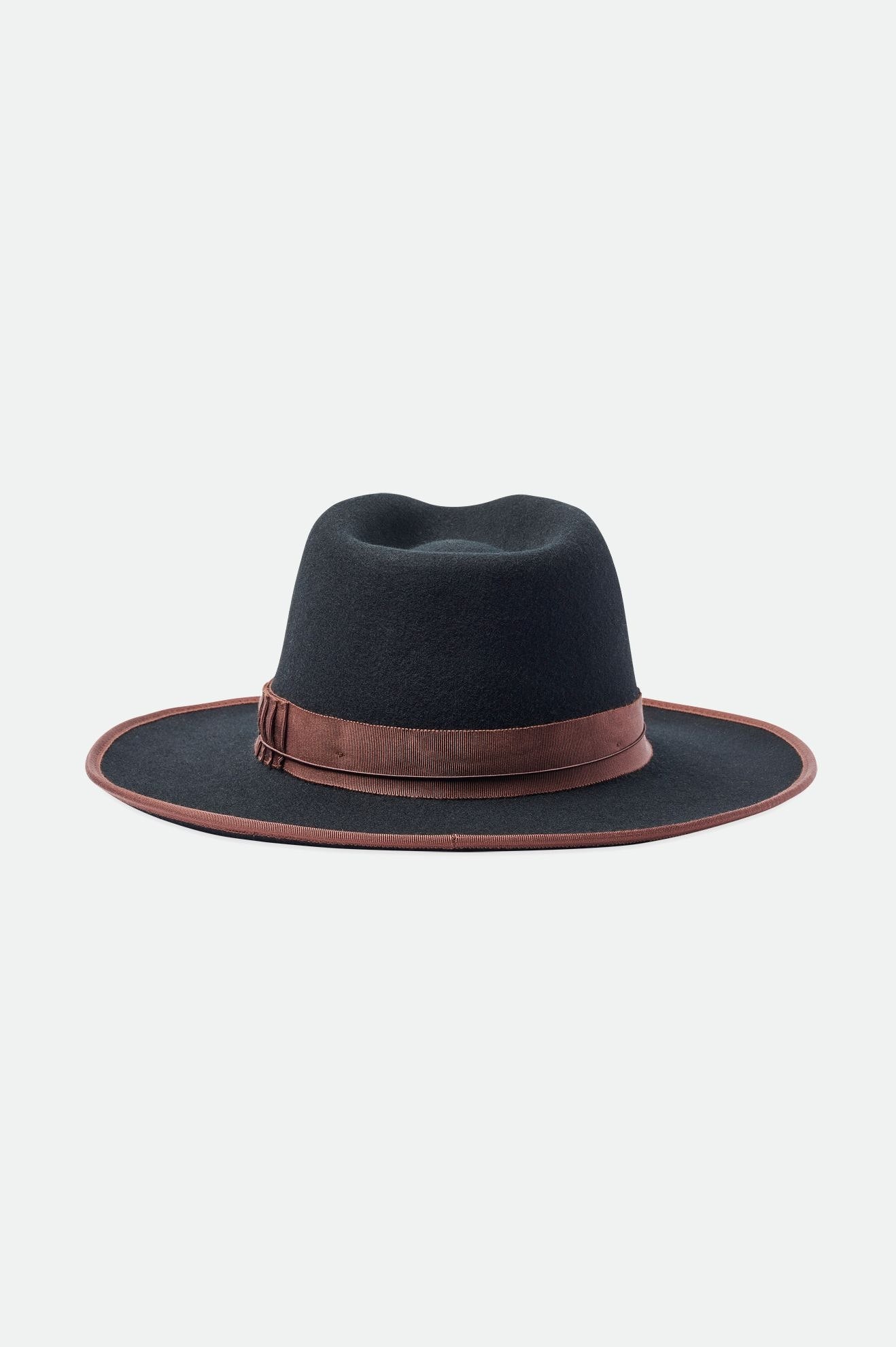 Brixton Reno Fedora Fedoras Damske Čierne Hnede | 351068IZA