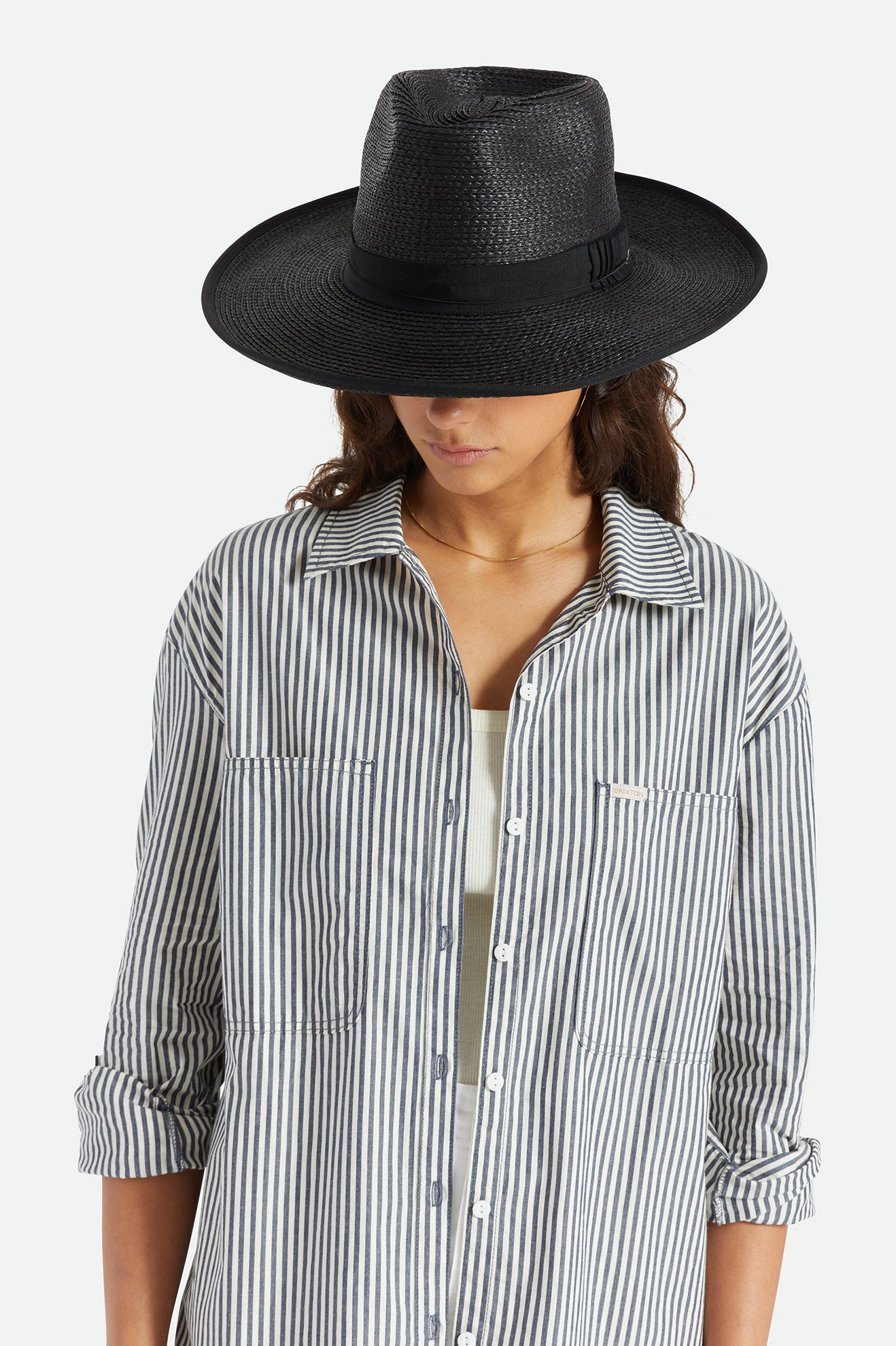 Brixton Reno Straw Hat Klobuky Damske Čierne | 159876RQN