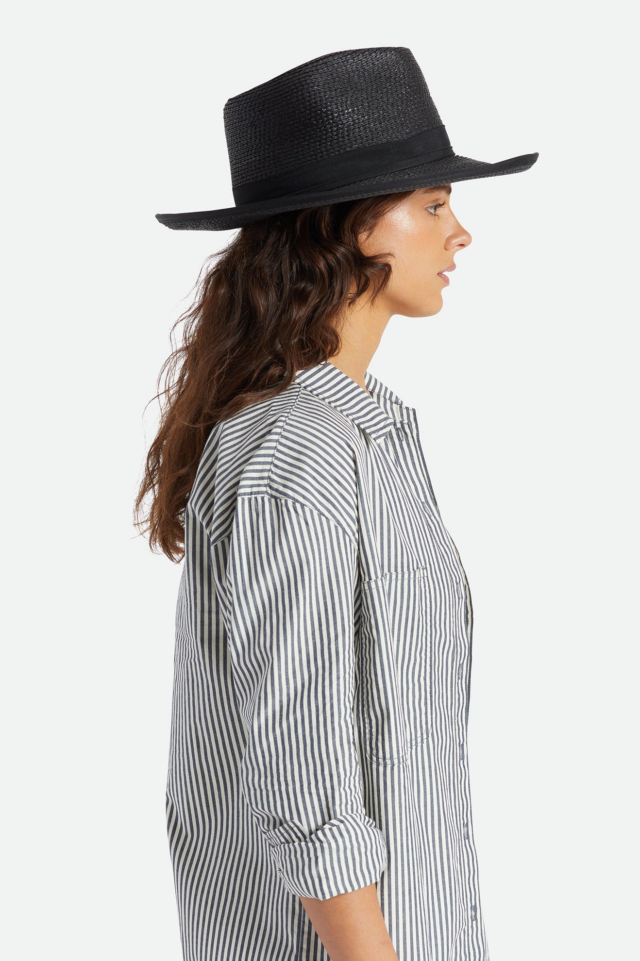 Brixton Reno Straw Hat Klobuky Damske Čierne | 159876RQN