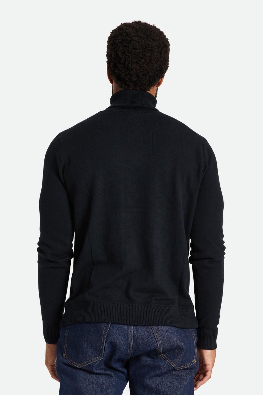 Brixton Reserve Cashmere L/S Turtleneck Pleteniny Panske Čierne | 132047ZIB