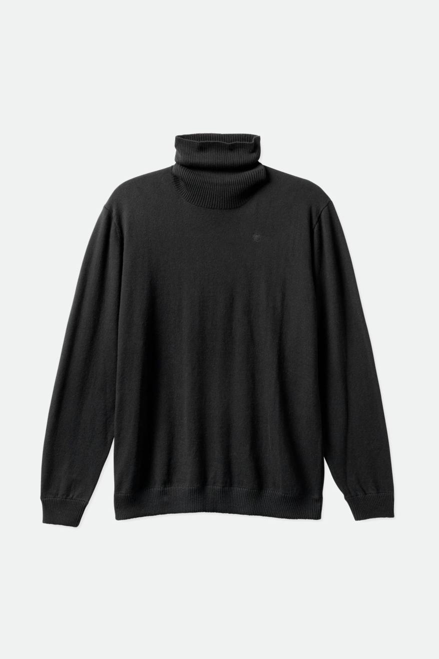 Brixton Reserve Cashmere L/S Turtleneck Pleteniny Panske Čierne | 132047ZIB